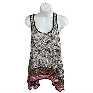 🎉 3/$25 🎉 Black & White Multi Contrast Colored Tank Blouse